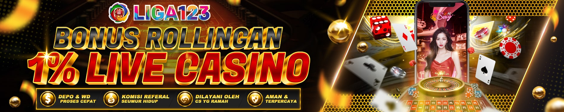 LIGA123 BONUS ROLLINGAN 1% MINGGUAN